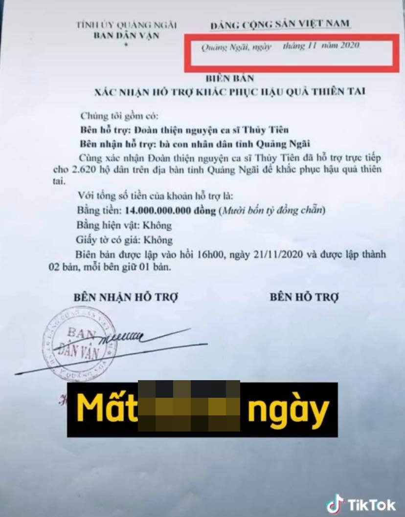 Loạt nghi vấn mà dân mạng đưa ra về các giấy tờ Thủy Tiên công bố