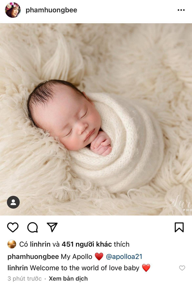 Bé Apollo đã được hơn 2 tháng tuổi. Linh Rin vội vào 