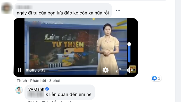 Vy Oanh đáp trả thẳng thắn khi bị 