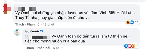 Vy Oanh khẳng định cô chỉ bỏ tiền túi ra để làm từ thiện