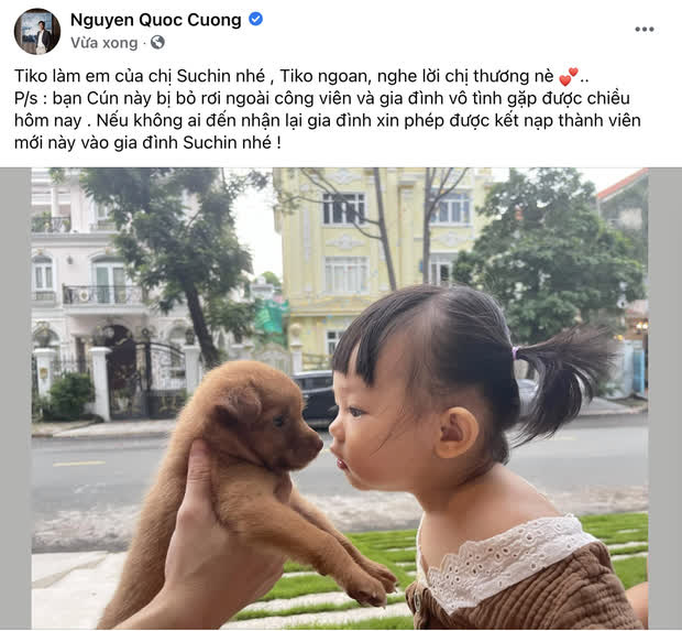 Trước đó, Cường Đô La đã hào hứng khoe thành viên mới này trên trang cá nhân