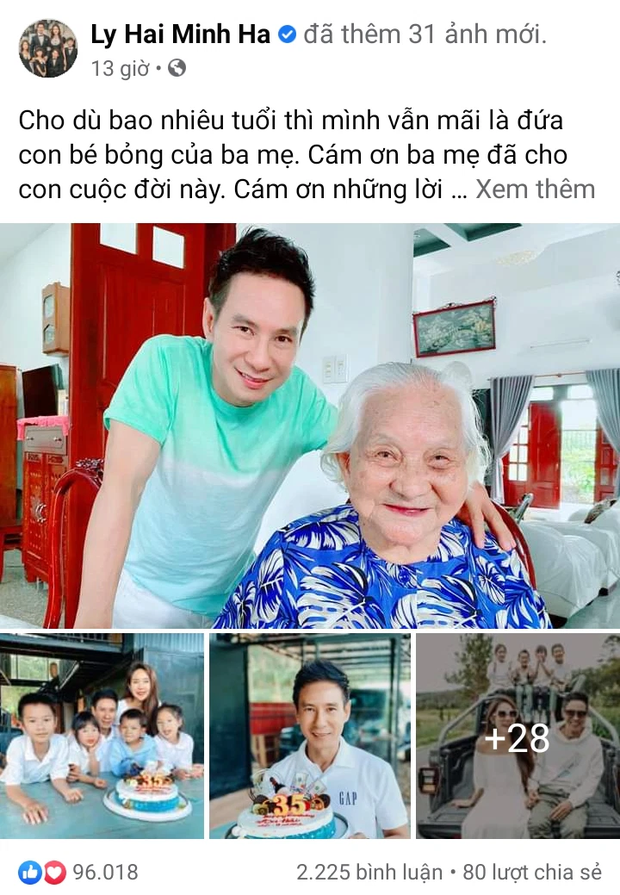 Lý Hải mừng tuổi mới bên gia đình