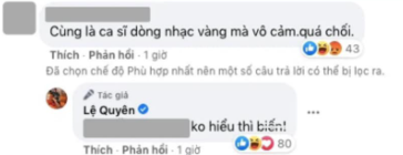 Lệ Quyên đáp trả cực gắt khi nói netizen: 