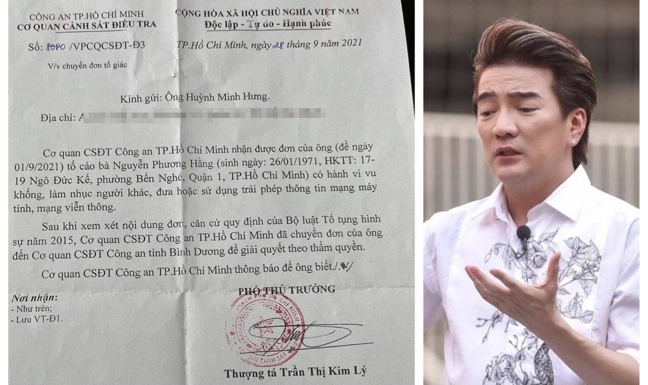 Vì sao đơn tố cáo bà Phương Hằng của Đàm Vĩnh Hưng lại chuyển về Bình Dương? - 1