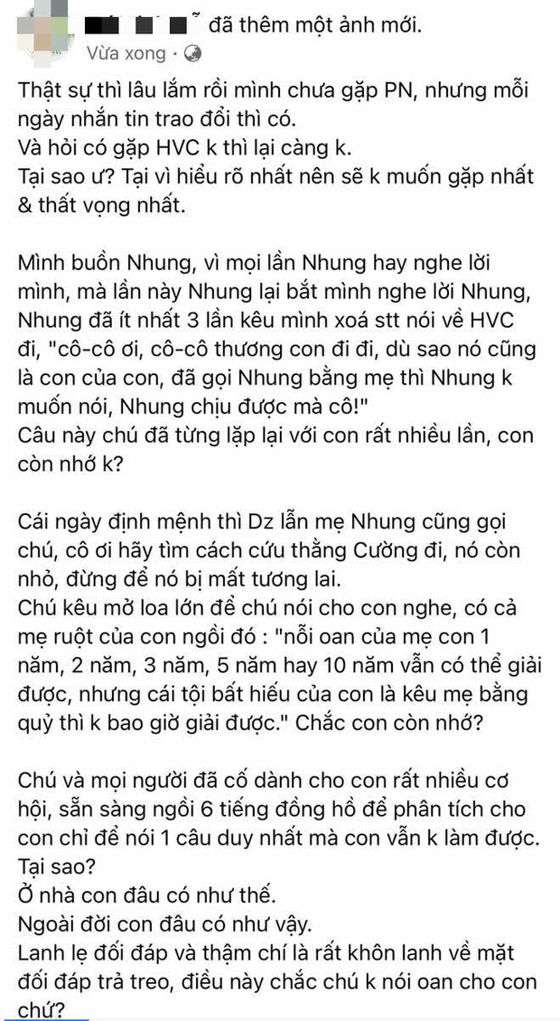Người trong ekip ca sĩ Phi Nhung viết tâm thư thể hiện sự thất vọng vì đã thương sai người