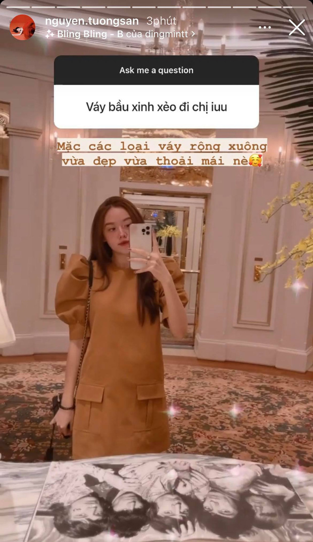 Á hậu Tường San thoải mái chia sẻ kinh nghiệm hack dáng trong lúc bầu bí