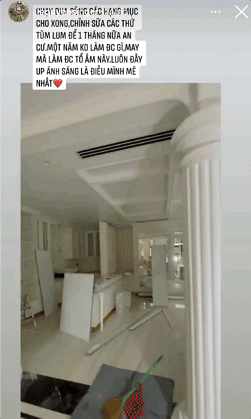 Bạch dinh của Lệ Quyên đang trong quá trình hoàn thiện, căn nhà 3 tầng và có sân rất rộng rãi