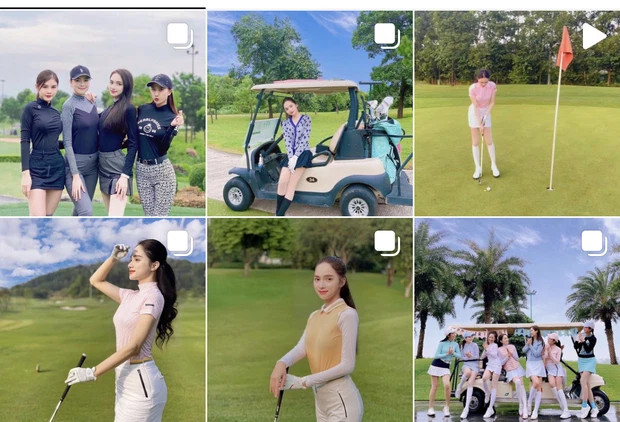 Hương Giang liên tục đăng tải hình ảnh ở sân golf, netizen cho rằng cảm thấy hơi nhàm chán.
