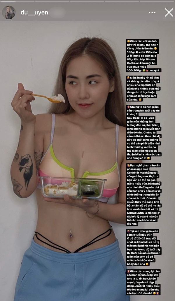 Du Uyên chia sẻ trên story.