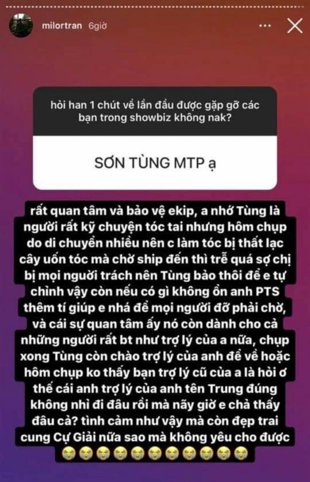Nhiếp ảnh gia Milor Trần tiết lộ Sơn Tùng là người tình cảm và quan tâm đồng nghiệp