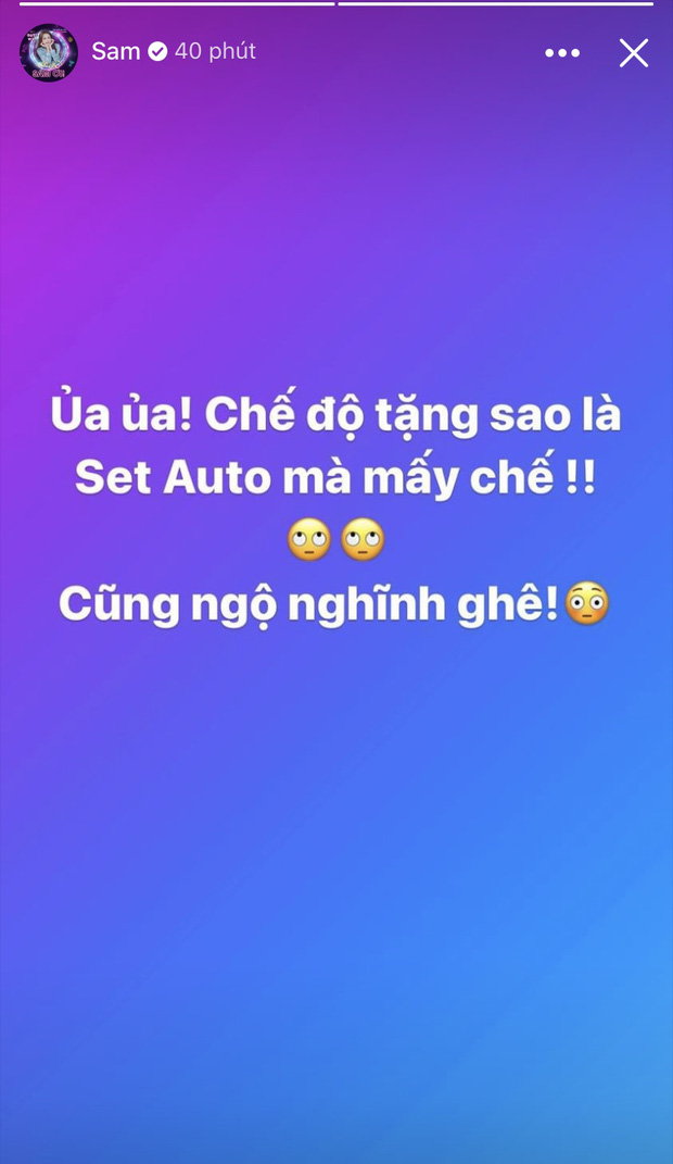 Sam bức xúc giải thích rõ về việc kêu gọi tặng sao trên livestream