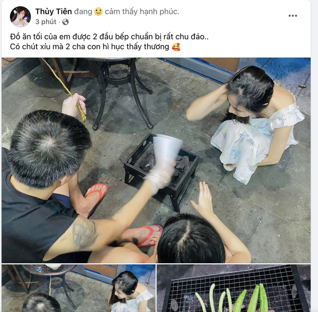 Trước đó, vào 2/11 vừa rồi, Thủy Tiên khoe khoảnh khắc giản dị bên chồng và con gái sau gần 2 tháng biến mất trên MXH