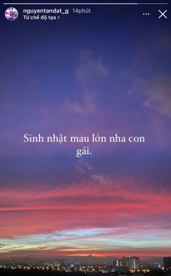 Dân tình cho rằng Đạt G chúc mừng sinh nhật con gái Cindy Lư.