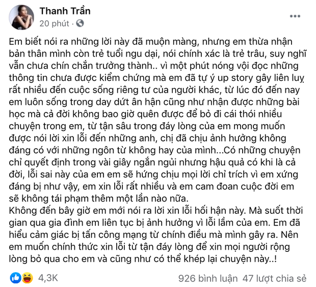 Bài đăng của Thanh Trần.