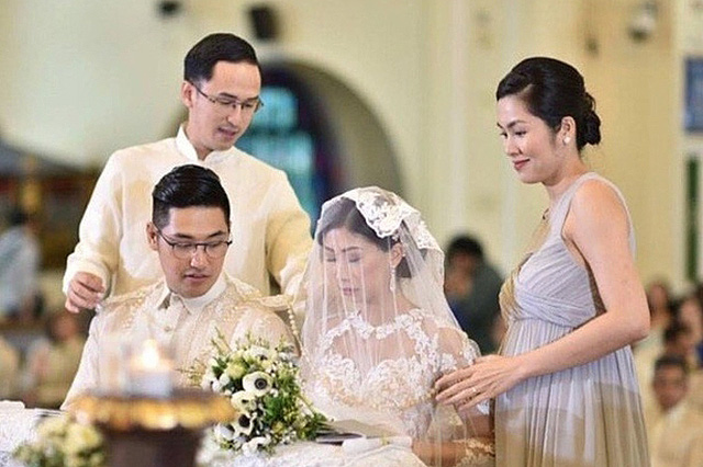 Năm 2017, Tăng Thanh Hà sang Philippines dự hôn lễ của chị chồng - Stephanie Nguyễn dù lúc đó mang thai con gái thứ hai.