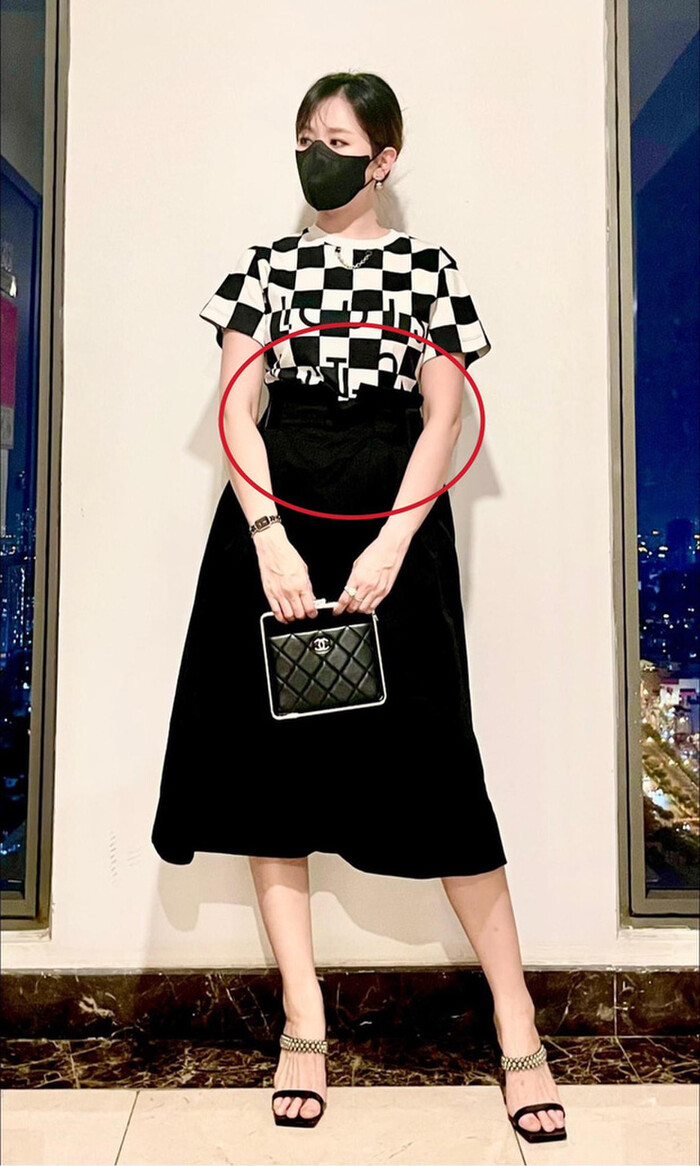 Hình ảnh Hari Won bị nghĩ rằng đang có em bé.