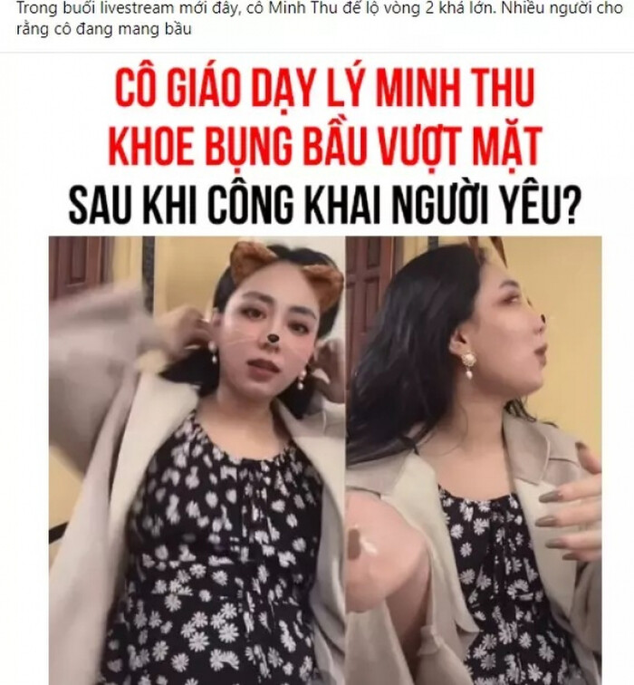 Nhiều trang mạng xã hội truyền tay nhau hình ảnh mới nhất của cô giáo Minh Thu