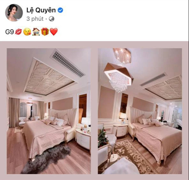 Lệ Quyên khoe không gian phòng ngủ sang trọng, đẳng cấp không thua khách sạn 5 sao