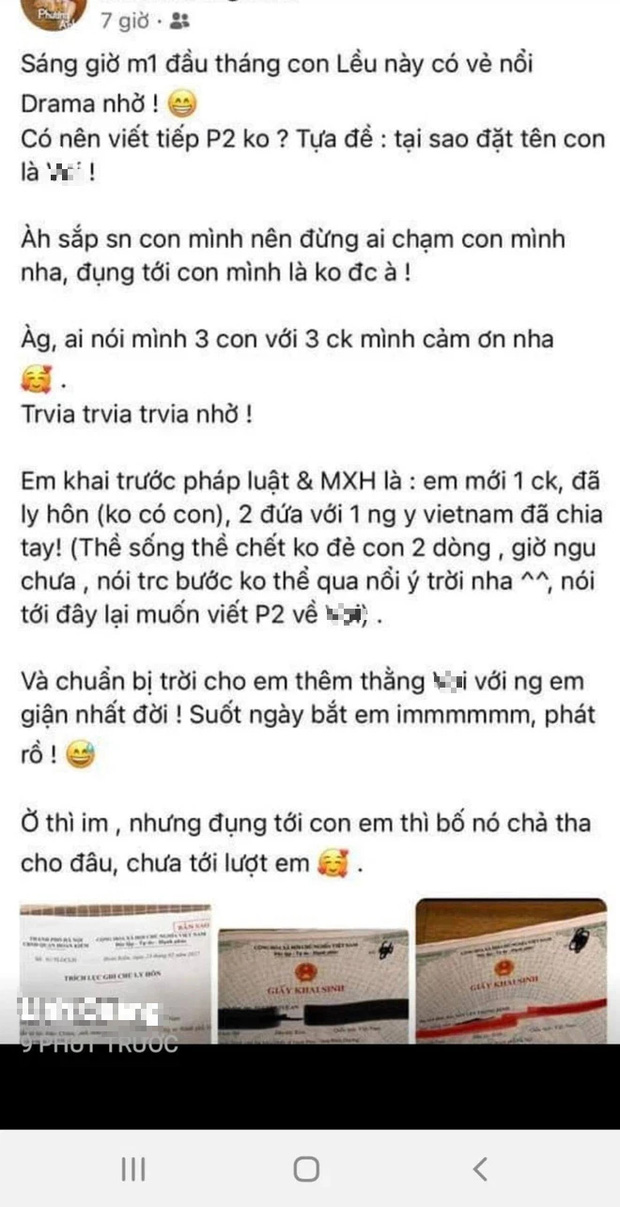 Dòng trạng thái của Lều Phương Anh đang thu hút nhiều sự chú ý