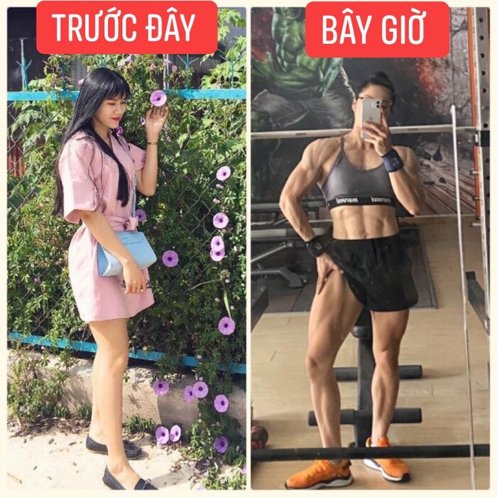 Trước khi yêu thích thể hình, Ny Ny có hình ảnh mong manh, nhẹ nhàng đối lập hoàn toàn so với hiện tại.