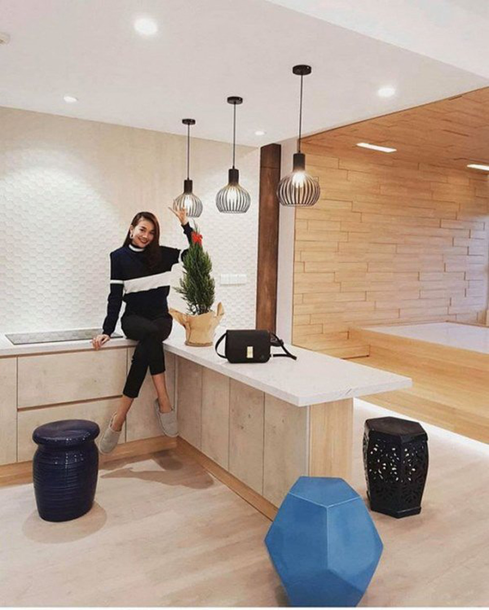 Trước khi quyết định xây dựng căn biệt thự, Thanh Hằng sống tại một căn hộ cao cấp, có thiết kế rất tiện nghi và sang trọng.