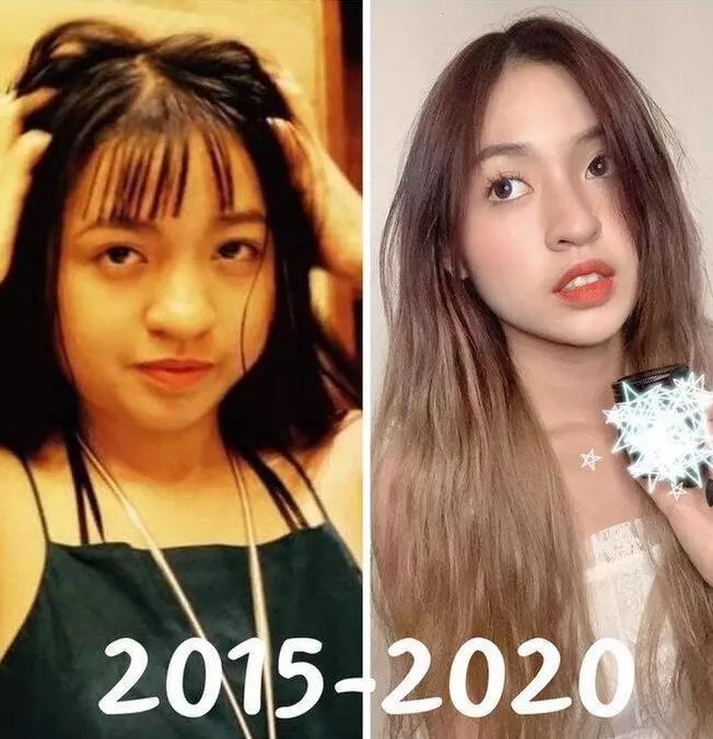 So sánh ảnh ngày xưa - bây giờ nhiều người phải thừa nhận cô đã có một cuộc cách mạng nhan sắc.