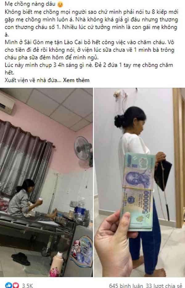 Chị bỉm khoe mẹ chồng nâng như trứng, con dâu khác gì ruột thịt-1