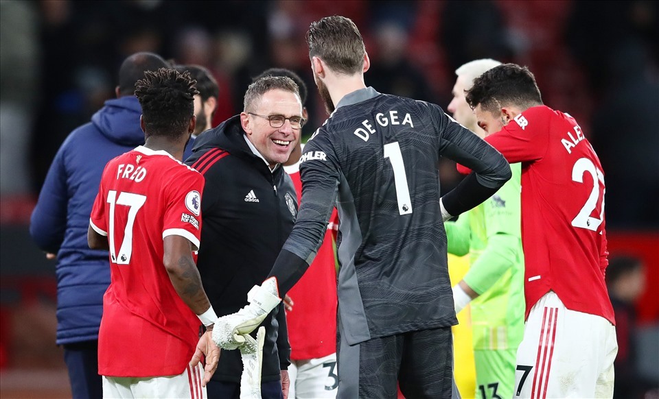 HLV Rangnick sung sướng vì có một De Gea vững như bàn thạch trước cầu môn của Quỷ