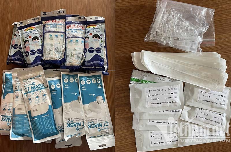 Có gia đình chi tới cả chục triệu đồng để mua khẩu trang, kit test nhanh... dù chưa phải F0 (ảnh: BH) 