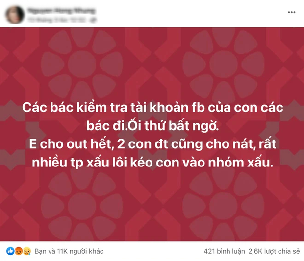 Vợ NS Xuân Bắc cho xuất hiện lại bài đăng tranh cãi trên Facebook