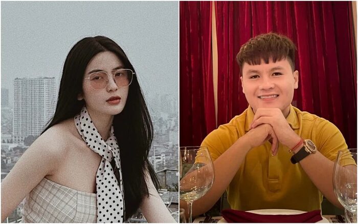 Chu Thanh Huyền và cầu thủ Quang Hải