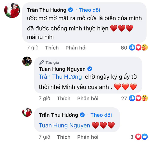 Bà xã Tuấn Hưng phấn khích trước món quà 
