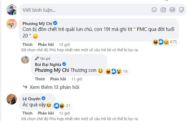 Bình luận của Lệ Quyên và Phương Mỹ Chi.