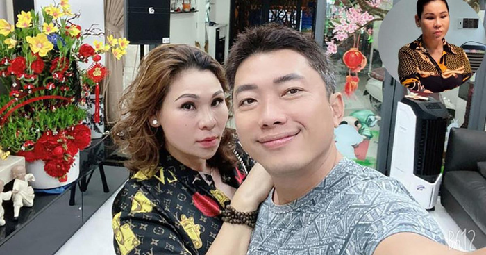 Kinh Quốc và bà xã doanh nhân.