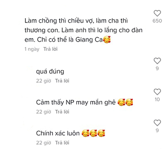 Các bình luận của khán giả.