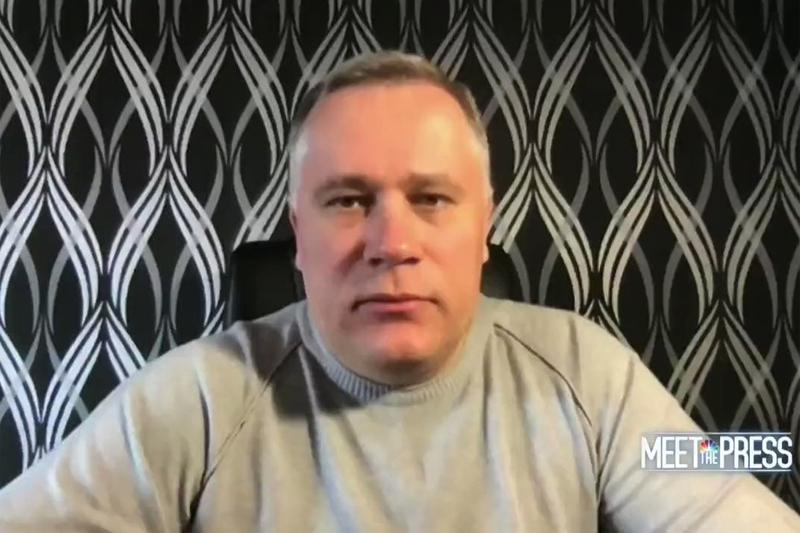 Igor Zhovkva, cố vấn ngoại giao hàng đầu của tổng thống Ukraine trả lời phỏng vấn trực tuyến với chương trình Gặp gỡ báo chí của đài Mỹ CNBC. Ảnh: CNBC