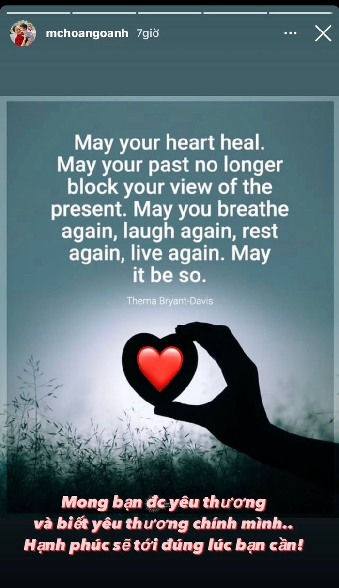 Hoàng Oanh nhắn nhủ bản thân sau hôn nhân không trọn vẹn.