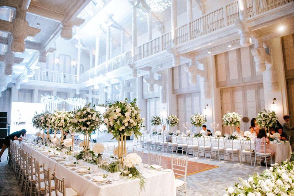 Không gian tiệc cưới trong nhà hàng La Maisom 1888.