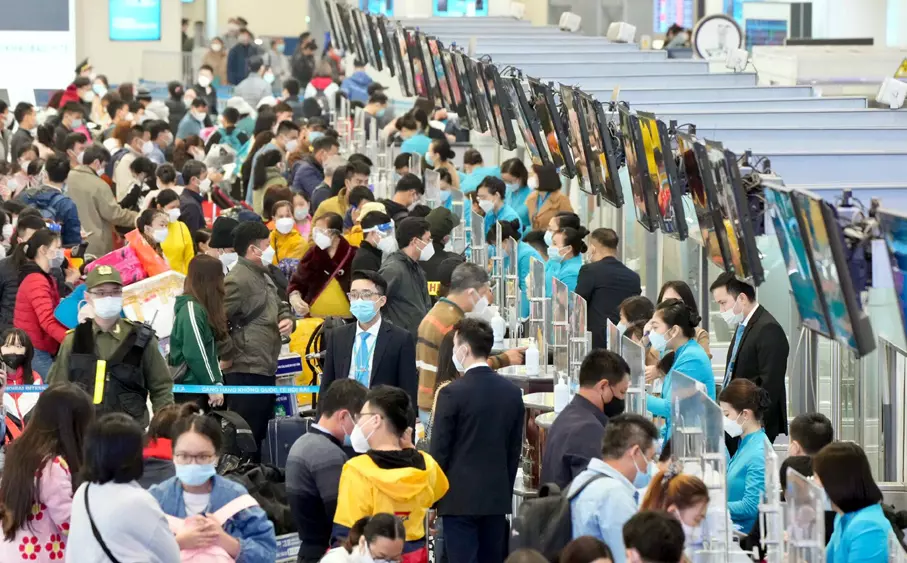 Sân bay Nội Bài dự kiến sẽ đông nghịt khách dịp lễ 30/4-1/5 (ảnh NIA)