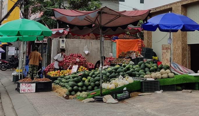 Xoài Úc được bán đổ đống cùng thanh long, dưa hấu - những loại trái cây 