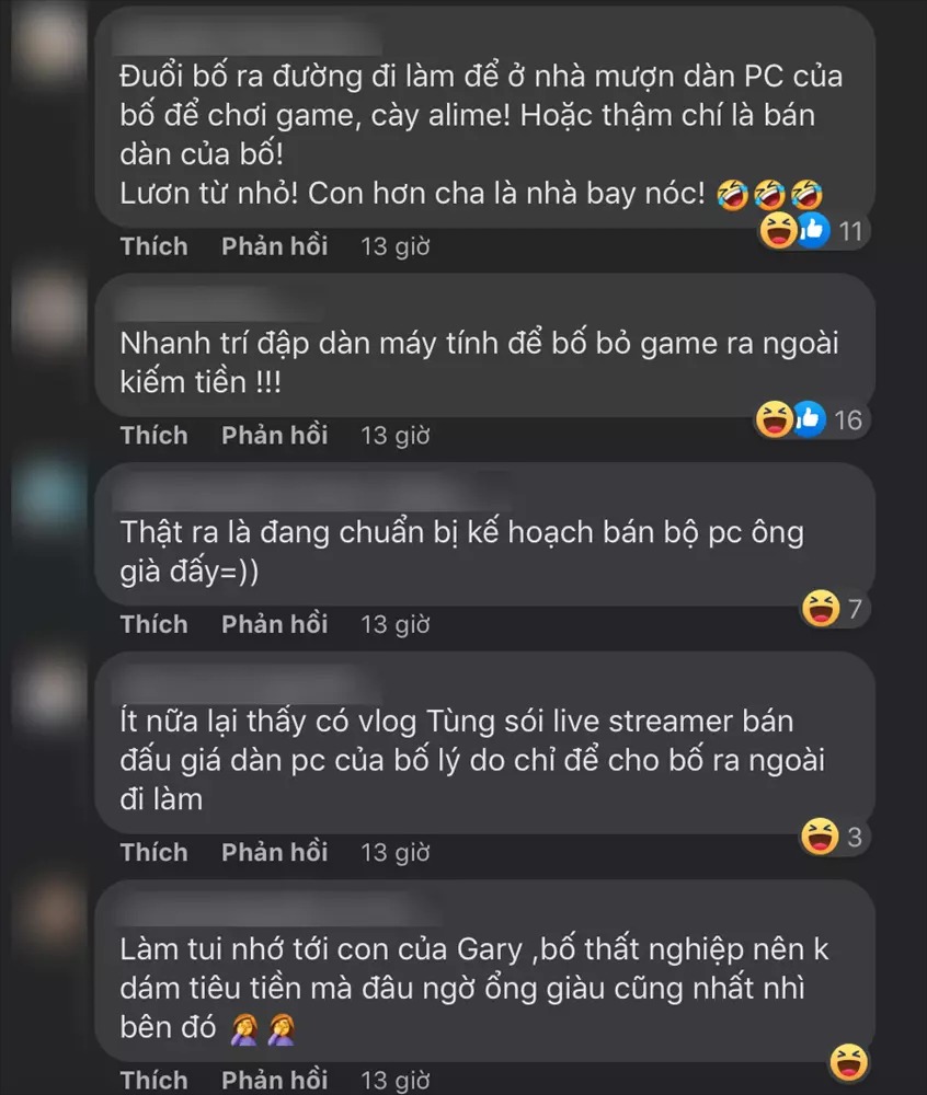 Bình luận dân mạng sau khi nghe Độ Mixi kể về sự đáng yêu của quý tử.