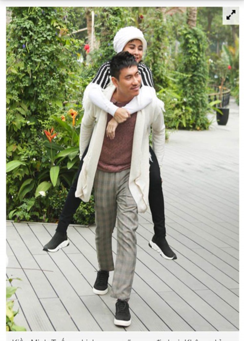 Chuyện tình giữa Cát Phượng và Kiều Minh Tuấn gây chú ý bởi nam diễn viên kém bạn gái đến 18 tuổi. Ảnh: Khám phá