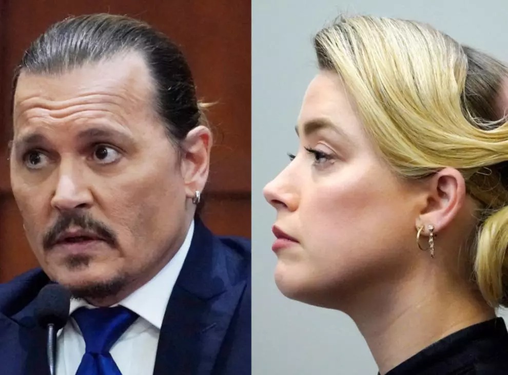 Johnny Depp và Amber Heard tại Tòa án Quận Fairfax, Virginia vào ngày 25 tháng 4 năm 2022