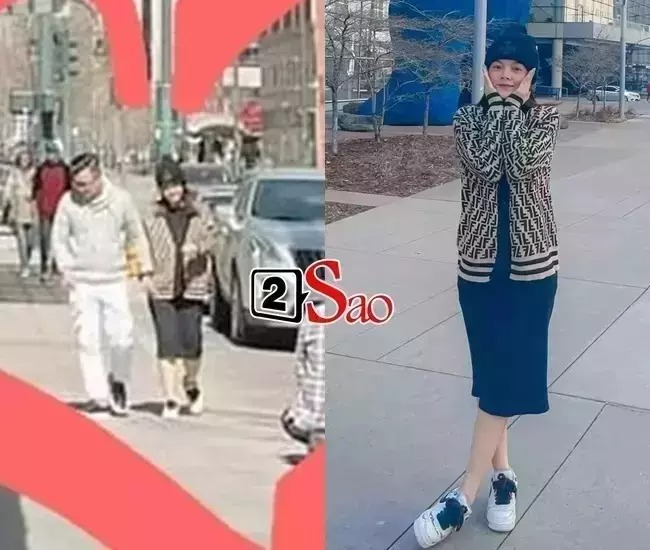 Hình ảnh được cho là Phạm Quỳnh Anh trong chuyến đi Mỹ vào tháng 4 vừa qua, lộ rõ dấu hiệu bầu bí.