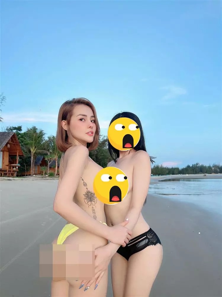 Mới đây, cô còn rủ rê bạn thân cùng thả rông vòng 1 khi đi biển và ngạc nhiên nhất là Lương Bằng Quang chính là nhiếp ảnh gia.