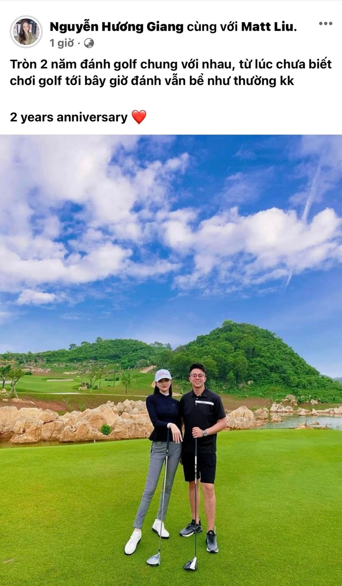 Hương Giang đăng ảnh kỉ niệm 2 năm hẹn hò bên Matt Liu.