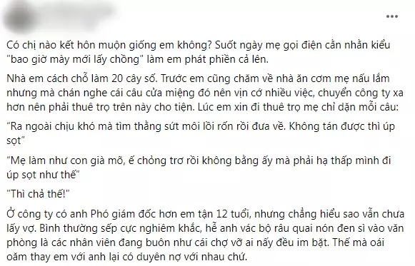 Bài chia sẻ của một cô gái (Ảnh chụp màn hình).