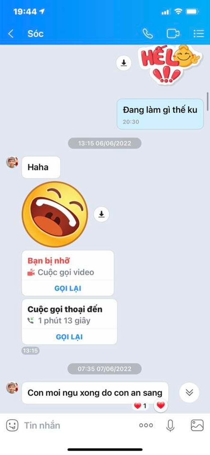 Tin nhắn của con riêng Hằng 