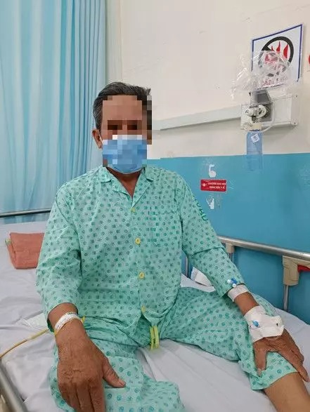 Bệnh nhân sau ca phẫu thuật cắt thận và bóc tách chồi bướu. 