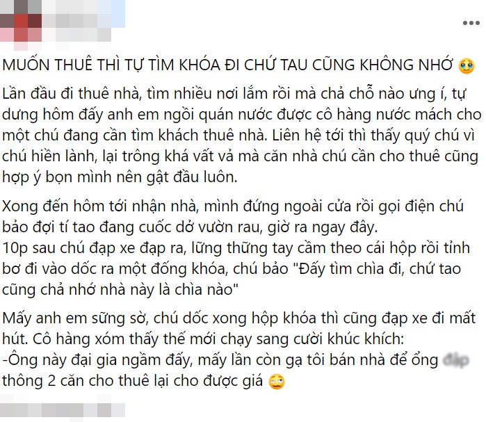  Bài viết được đăng tải lên mạng xã hội. (Ảnh: Chụp màn hình B.V)